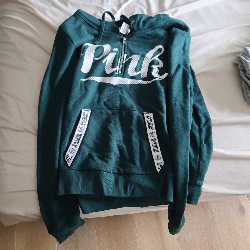 PINK vs quarter zip hoodie size L